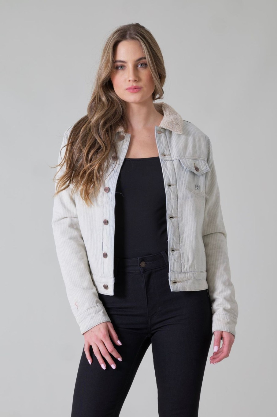 Women Kimes Ranch | Winslow Stripes Jacket Destroyed Wash