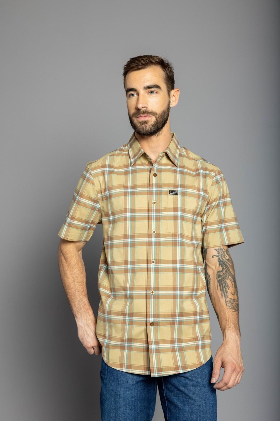 Men Kimes Ranch | 4 Stroke Plaid Dress Shirt