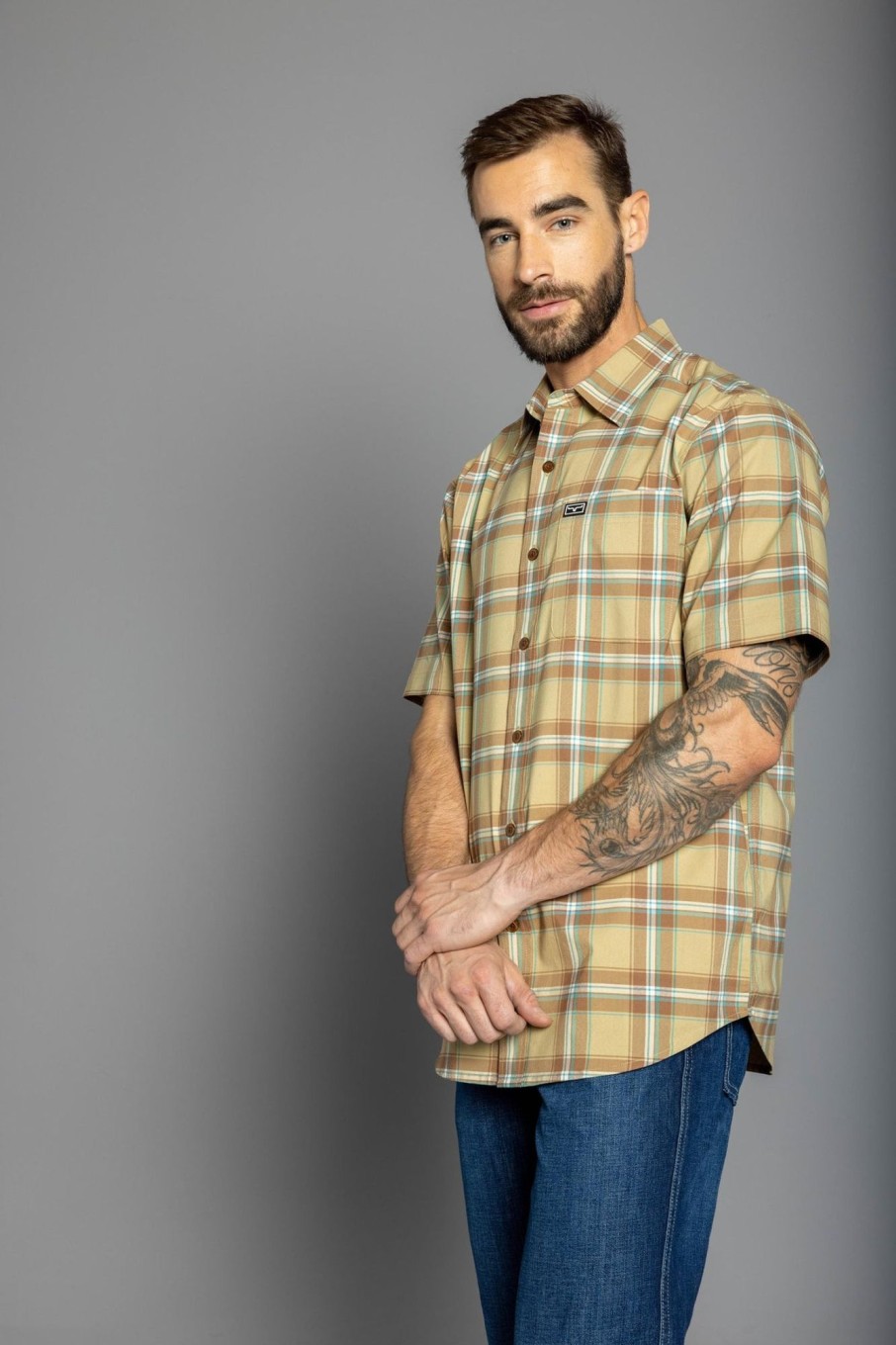 Men Kimes Ranch | 4 Stroke Plaid Dress Shirt