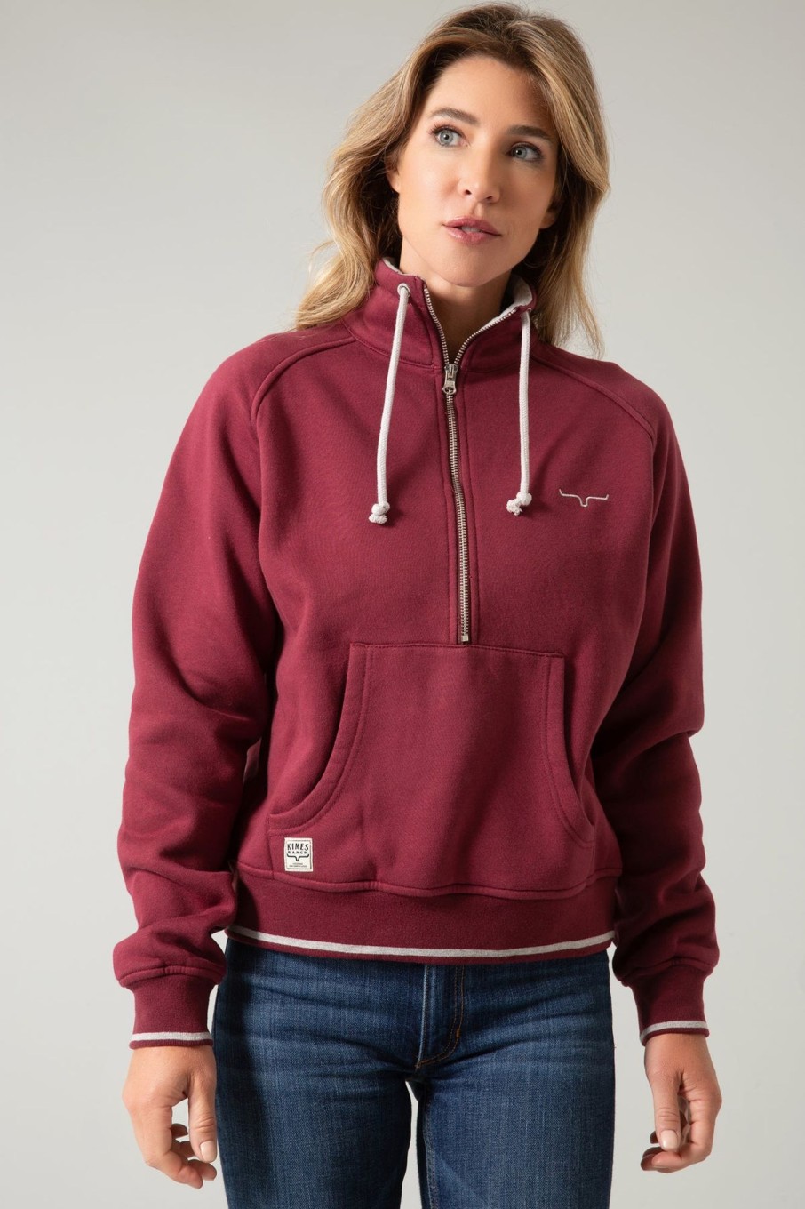 Women Kimes Ranch | Malta Cropped Quarter Zip Sweatshirt