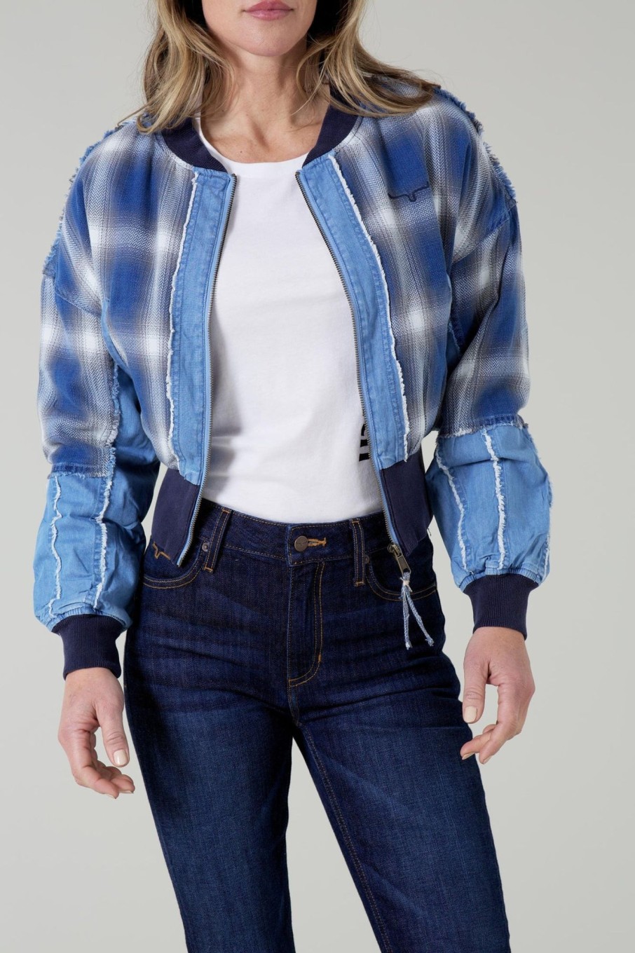 Women Kimes Ranch | Belinda Bomber Jacket Denim